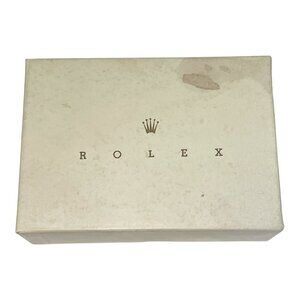 Vintage Rolex Watch Box Beige Outer Case w/ Crown Logo for Storage Display